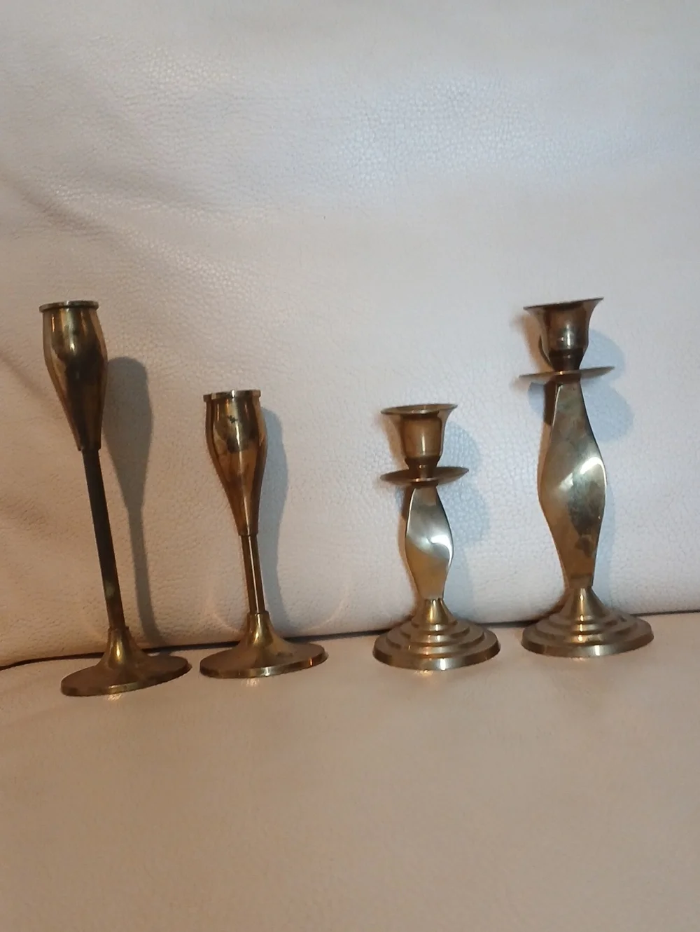 Brass Twist Candle Holders Set - Elegant Gold Accent